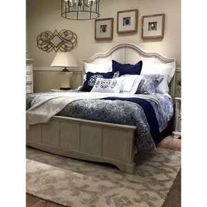 爱室丽家居B5934双人床简约现代实木床美式复古做旧床头柜梳妆台