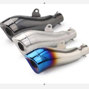 摩托机车CB1000R改装后段端尾喉排气管不锈钢海豚RC390适用直排管