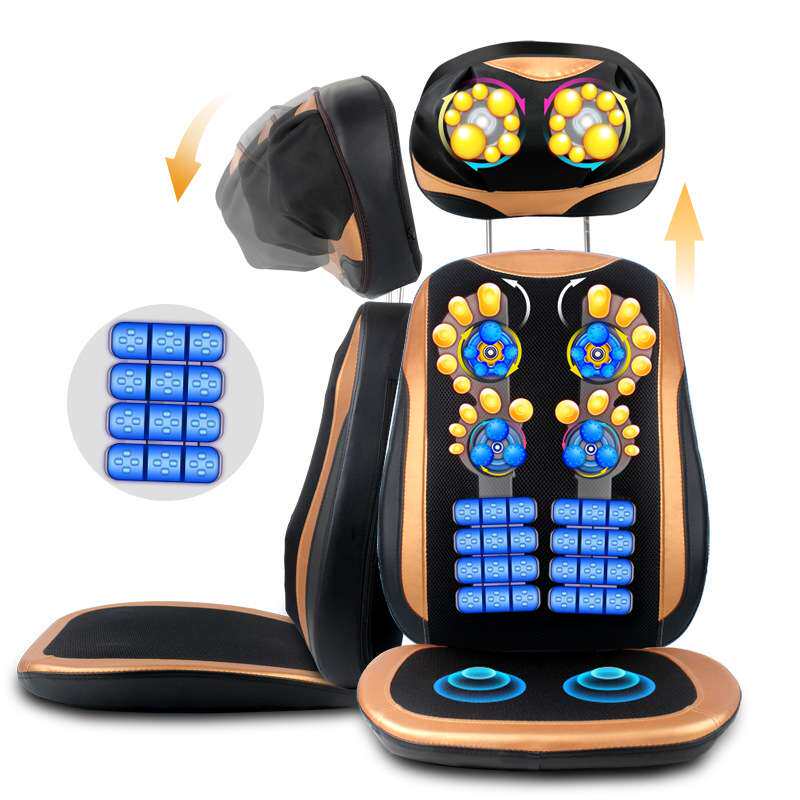 按摩靠垫颈椎按摩器颈部腰部肩背部小型按摩椅家用多功能沙发靠椅