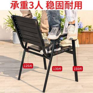 庭院别墅花园露台阳台室外休闲茶桌铝合金塑木桌 户外桌椅