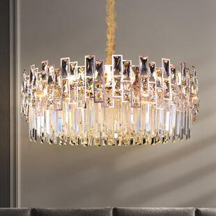 后现代轻奢吊灯奢华高档大气水晶灯客厅灯餐厅灯圆形卧室灯具套餐