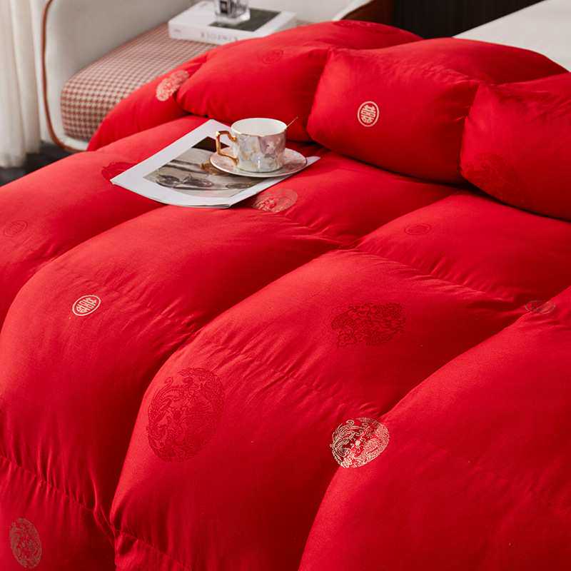 羽绒被被壳 提花婚庆系列 全棉刺绣提花双层立体款