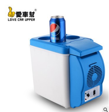 爱车帮6L冷暖两用车载冰箱便携式半导体保温迷你车用小冰箱