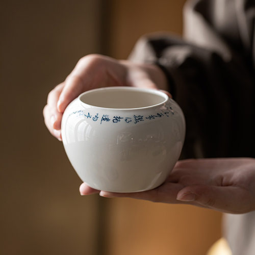 皓澜草木灰建水茶渣缸家用复古桌面废水桶茶洗水孟陶瓷茶道零配