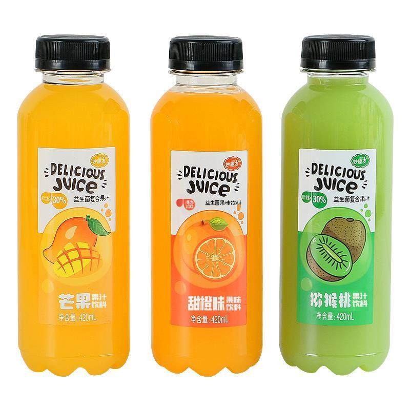 益生菌果汁饮料420ml*15瓶整箱芒果鲜橙猕猴桃汁网红爆款夏