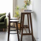 约吧台桌622家条用靠墙高脚长桌实简现代阳台休闲吧台木椅窄桌椅