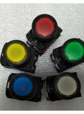 富士按钮 AR30EOL带灯按钮AR30EOL-11E3R自复位LED 红黄蓝绿白橙