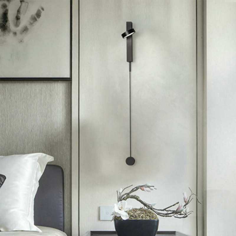 北欧简约现代壁灯可调光设计客厅极简阅读LED灯具过道卧室床头灯