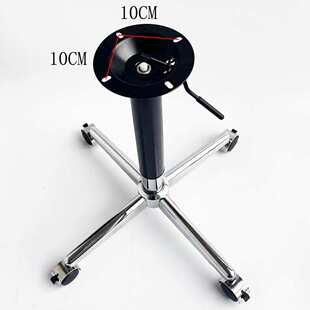 十字桌脚可升降滑轮脚可移动办公桌脚金属台脚升降支架铝合金桌腿