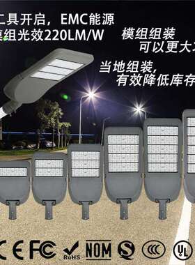 LED模组路灯头防水IP67100W150W200W250W300W200LM路灯LED路灯