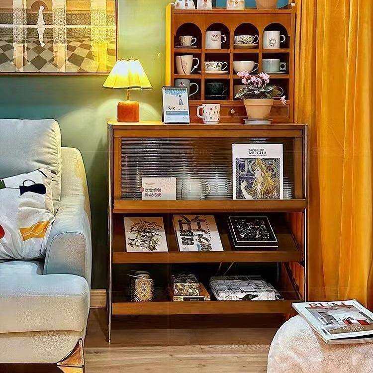 中古收纳边柜北欧实木复古书柜杂志柜书架客厅沙发简约展示置物架,3C数码配件,USB灯,淘宝优惠券,粉丝福利购,淘宝优惠卷