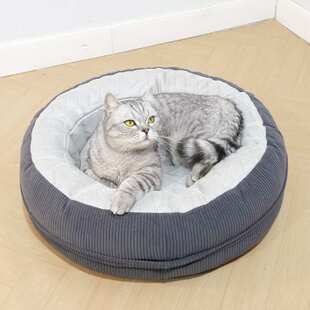 猫窝夏季凉感猫沙发离地实木凳子小猫咪睡觉的窝圆形宠物猫垫子