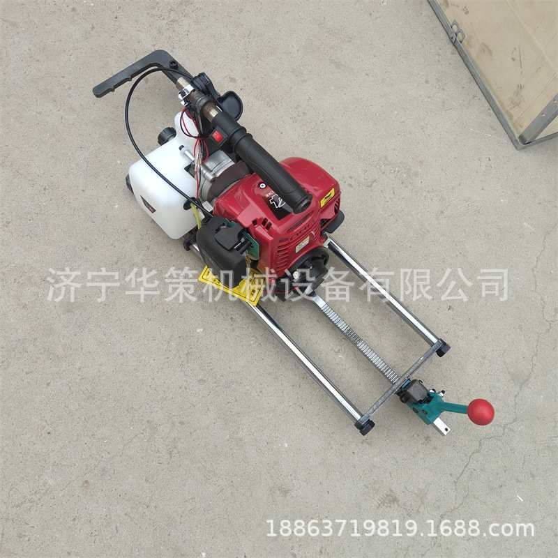 便捷款铁柱钢柱光伏汽油打孔机对孔冲孔机立柱打对穿孔机