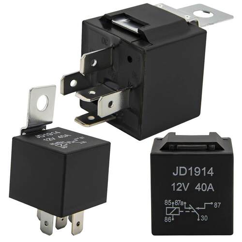 10件装30/40AMP防水5针12V继电器开关JD1914汽车继电器