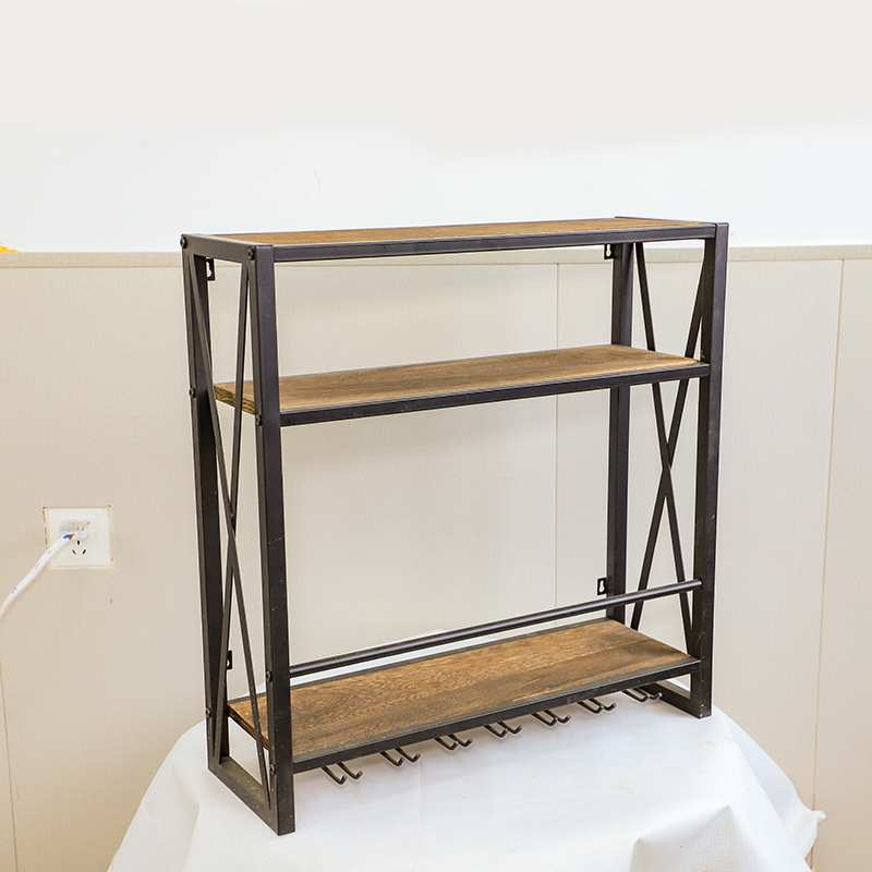 工厂直供红酒杯架子展示架家用铁艺壁挂式红酒架红酒收纳置物架