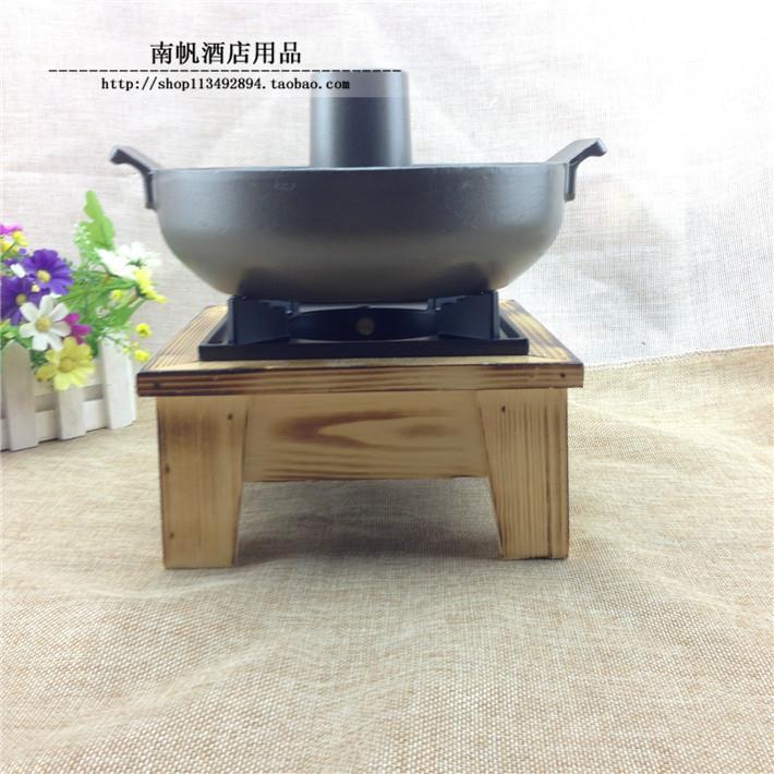 象鼻锅木架炉小锅日式小火锅酒精炉铝陶板酒精锅四方炉