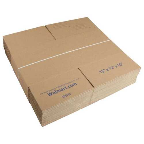 30-Count Recycled Shipping Boxes 15x12x10 inches-Friendl
