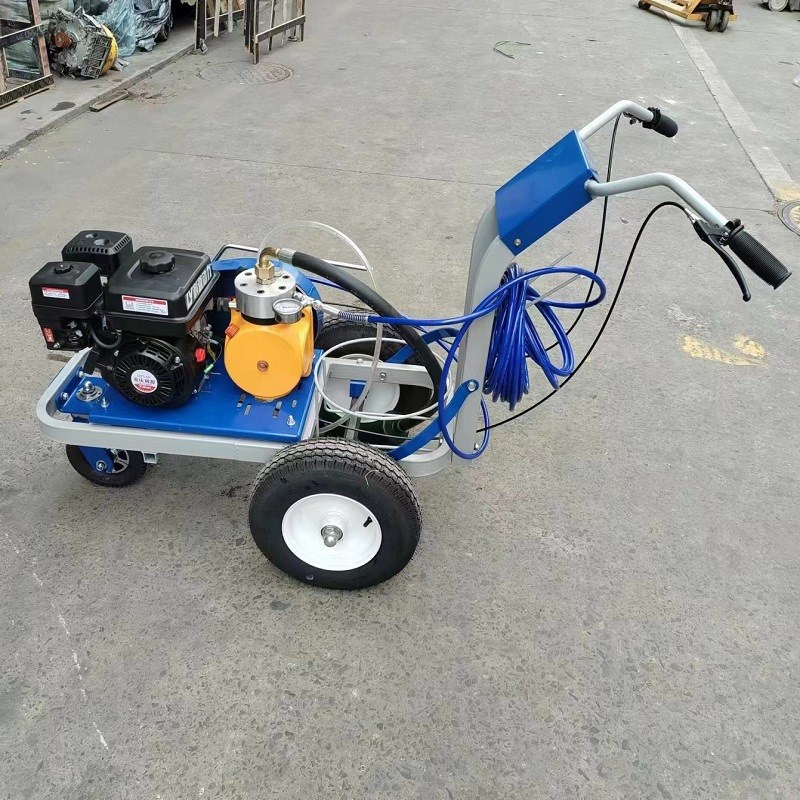 新款冷喷道路划线机 高速路线油漆标线车 马路道路车道划线机