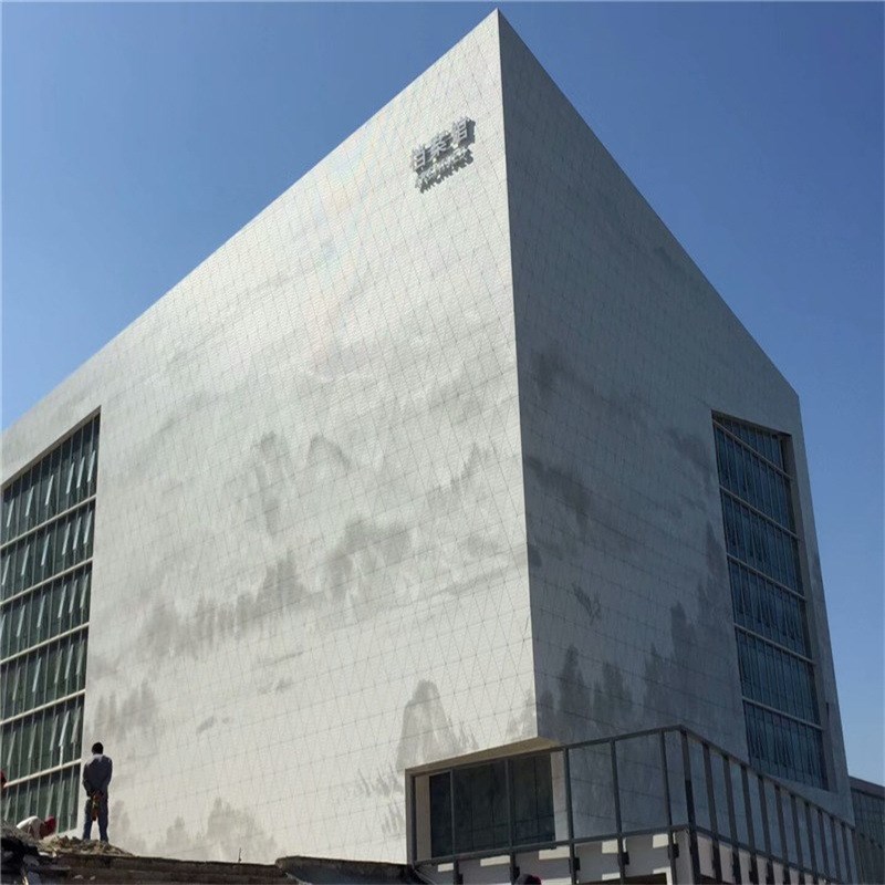 厂房外墙山水画冲孔铝单板装饰2.0mm波浪铝单板彩绘喷涂铝单板厂