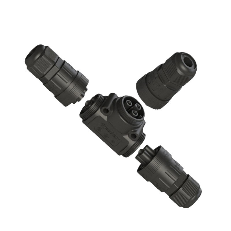 苏州丰年科技EPT型三通防水航空插头连接器一出二接头螺丝压线