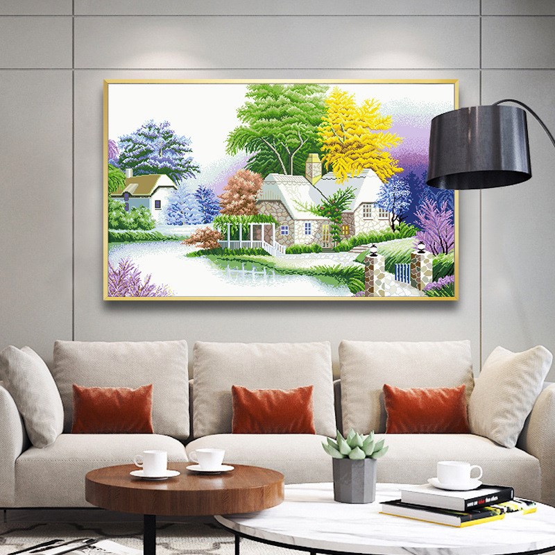 梦幻家园十字绣2022新款小件餐厅卧室简单新手简约手工刺线绣小幅