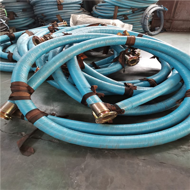 3寸二层四层76mm钢丝编织缠绕胶管高压碳钢法兰扣押胶管钢丝软管