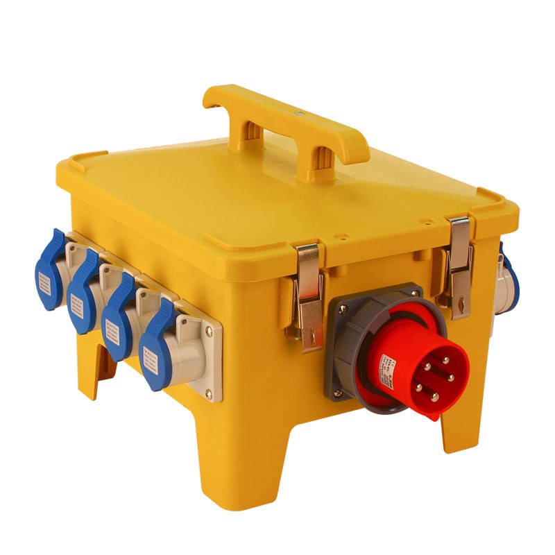 便携式防水塑料航空插座箱手提移动工业插座盒工地二三级配电箱