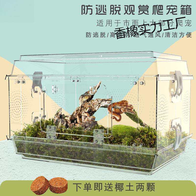 养蛇专用箱爬虫箱爬宠生态缸乌龟蝎子守宫蜥蜴角蛙造景压克力笼子