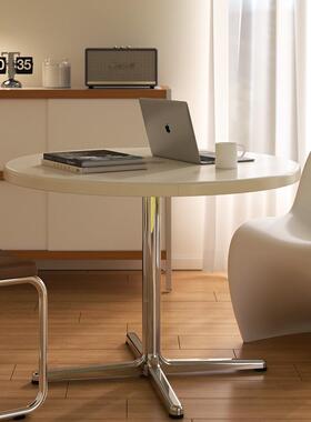 中古PLANO可折叠多功能圆桌餐桌Vintage半圆形异型设计师家用饭桌