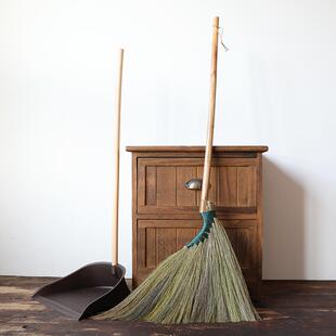 软毛粘毛笤帚手编扫把簸箕套装室内芒草单个头发扫帚不外长家用。