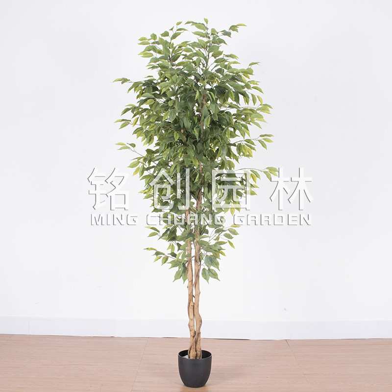 仿真绿植假榕树盆栽 人造迷你榕树装饰用仿真榕树仿真植物景观