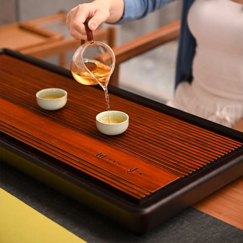 祥福新款现代简约高端楠竹家用干泡台茶台茶具托盘茶海茶几茶盘