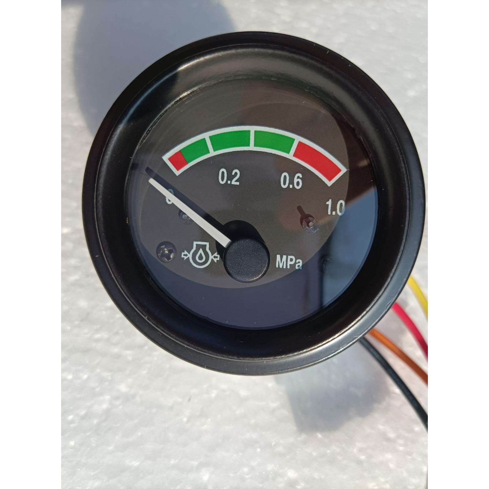 车用发动机油压力表电感电子指针式油压表12v24v工程车油箱压力表