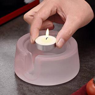 蜡烛温茶炉茶壶保温加热底座酒店餐厅煮茶器日式琉璃烛台温茶器