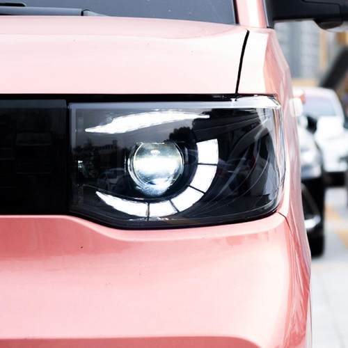 适用于适用五菱宏光miniEV大灯总成改装led睫毛日行灯流光转向双