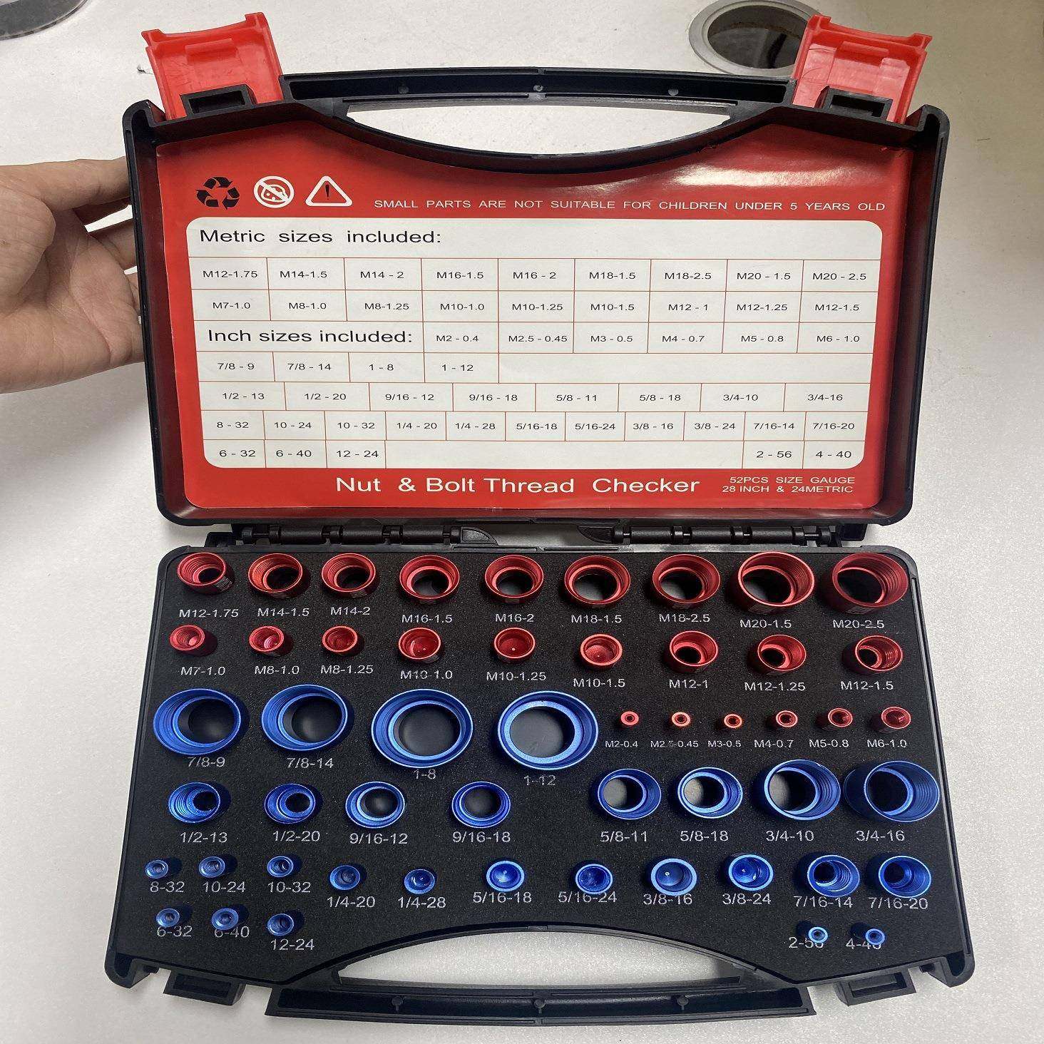52件螺母和螺栓螺纹检查器，28英寸和24公制盒装螺纹规,节庆用品/礼品,新娘配件,淘宝优惠券,粉丝福利购,淘宝优惠卷