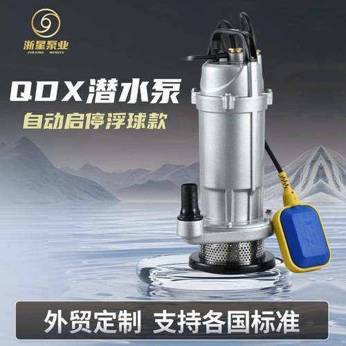 QDX清水泵小型高扬程抽水农用灌溉外贸220v110v不锈钢家用潜水泵