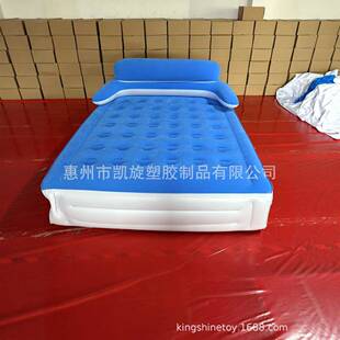 加厚加高靠背充气床垫双人家用气垫床电动充气泵单人空气床便携床