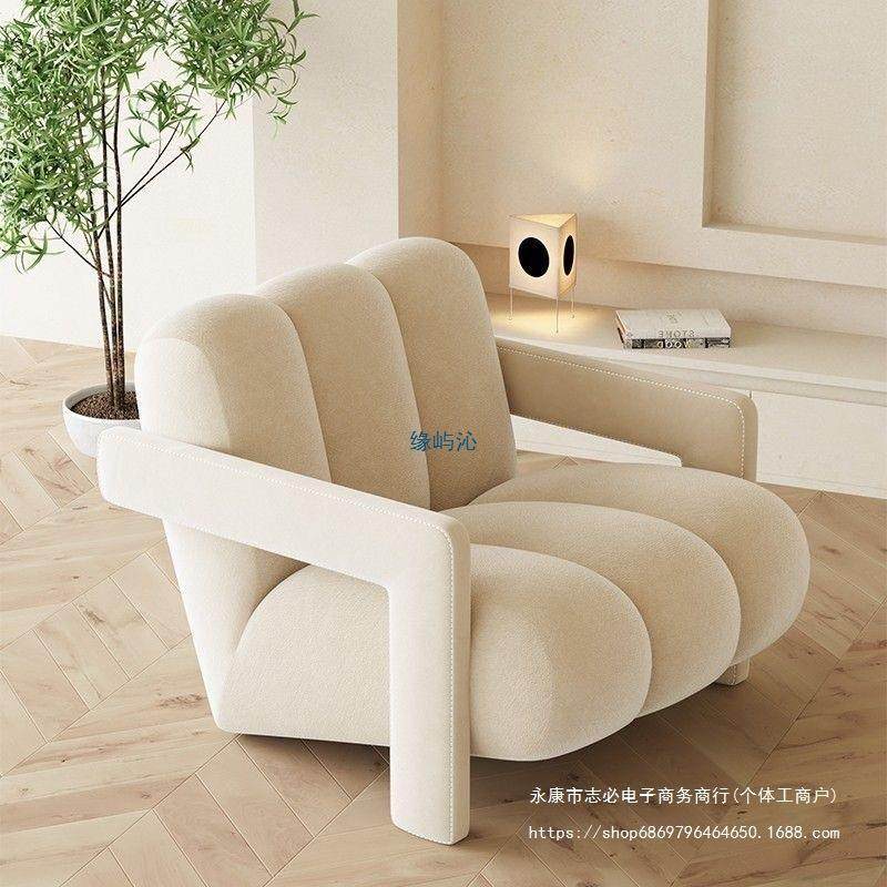 轻奢单人沙发客厅布艺单人椅阳台卧室奶油风休闲设计师懒人沙发椅,玩具/童车/益智/积木/模型,毛绒/玩偶/公仔/布艺类玩具,淘宝优惠券,粉丝福利购,淘宝优惠卷