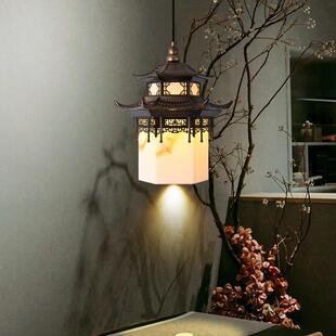 新中式走廊吊灯宋式美学民宿酒楼餐饮灯具中国风别墅四合院过道灯