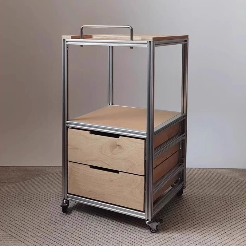 简约现代铝型材海洋家具多功能工业风收纳柜餐边柜客厅物柜