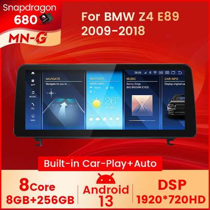 适用于rBMWZ4E892009-2018宝马Z4CIC原车升级大屏安卓导航仪