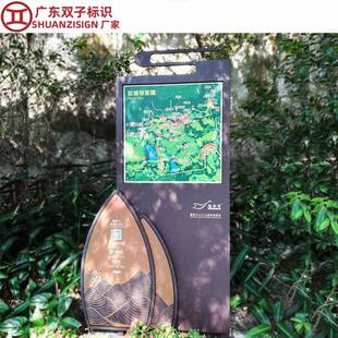 景区总览图标识牌区域方向指示导向立牌户外景点分布图导示牌