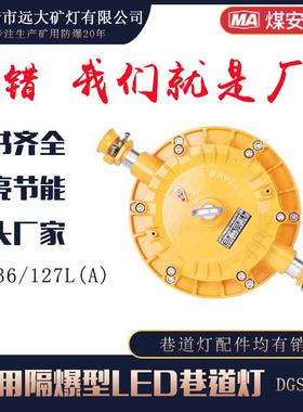 隔爆型LED巷道灯DGS系列36W40W45W48W黄色圆形防爆灯安全