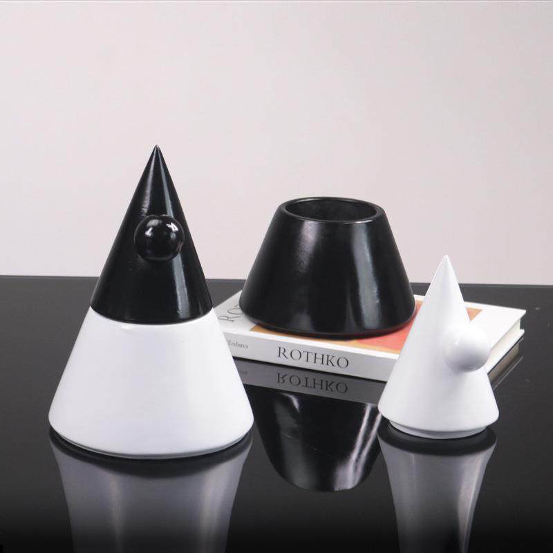 设计师创意黑白塔状储物罐摆件现代简约家居客厅装饰品收纳罐摆设,机械设备,其他机械设备,淘宝优惠券,粉丝福利购,淘宝优惠卷