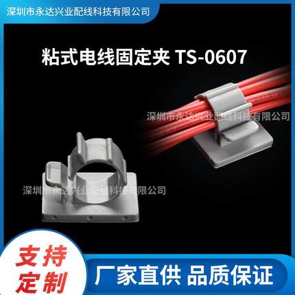 TS系列背胶粘式理线夹可调自粘式扎带固定座免打孔电线固定器线卡