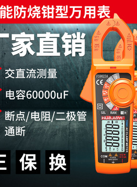 厂家直销200A交直流钳形万用表自动量程智能防烧多功能数显电流表