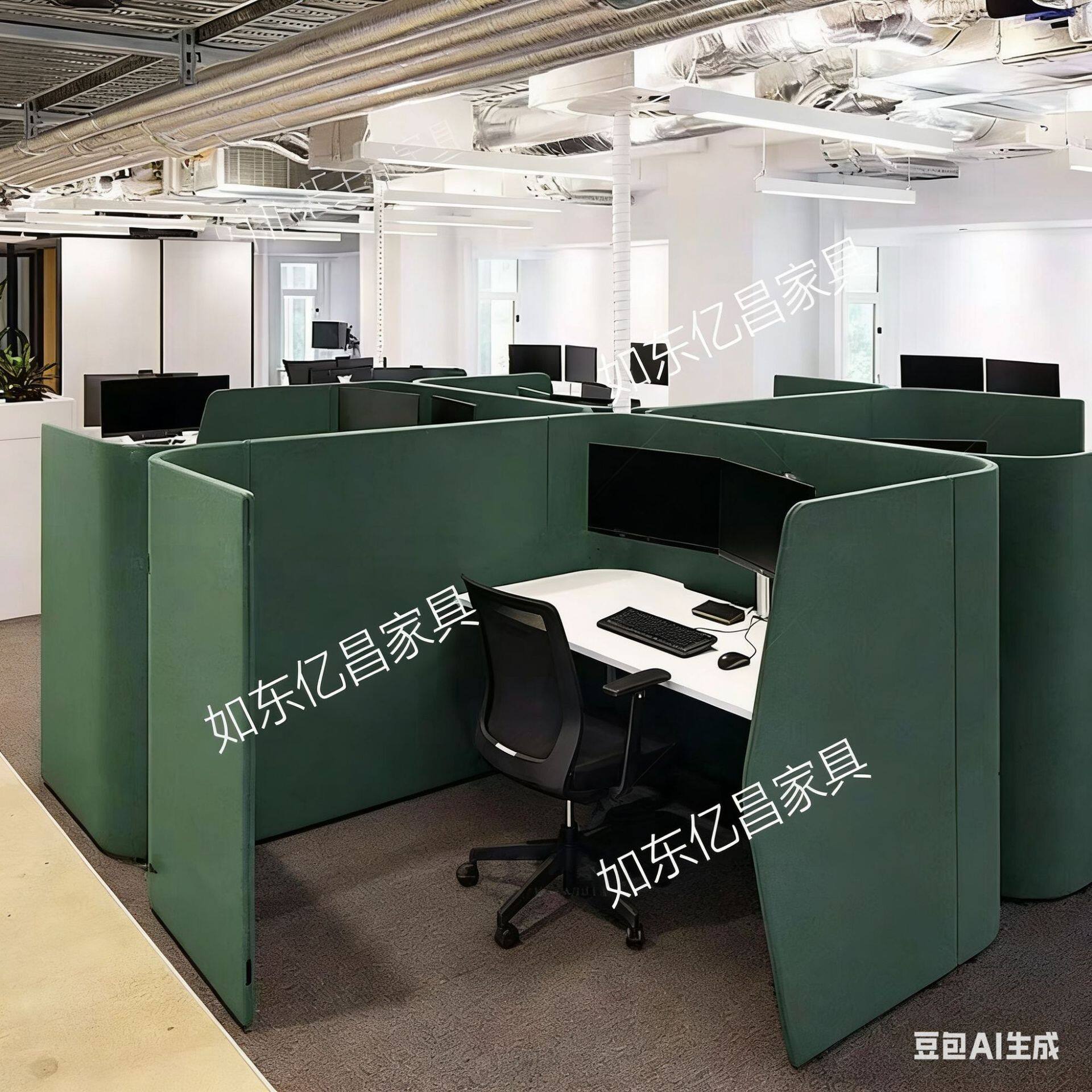 2026新款设计师包围款办公工位私密半遮异形包围共享个性工位工厂