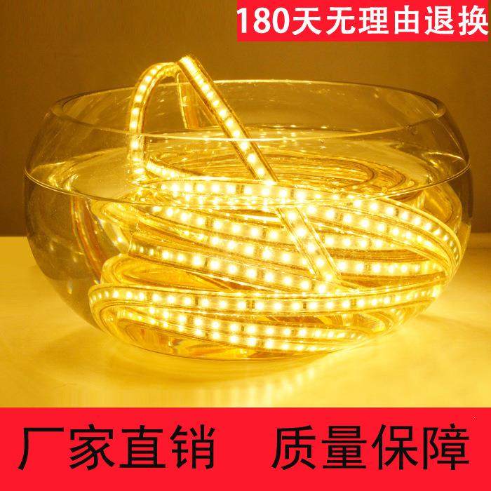 小象LED灯带5050防水60D超高亮七彩色客厅软光带线条灯条220V贴片