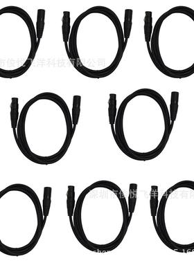 8PCS黑色卡侬公对母线2米A款